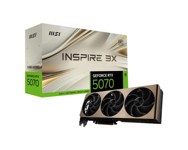 MSI Graphic card GeForce RTX 5070 12GB GDDR7 INSPIRE 3X OC