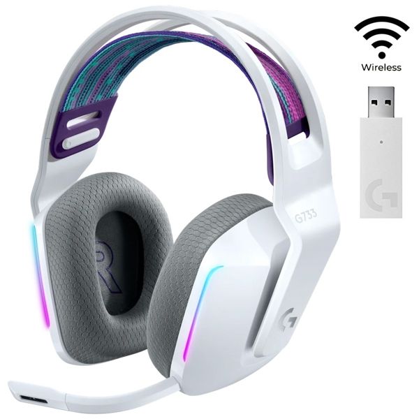 LOGITECH G733 LIGHTSPEED Wireless RGB Gaming Headset - WHITE