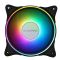2E GAMING  Case fan (F120OI-ARGB), 120mm, 3+3pin 5V Aura, white blades, black frame,outer-inner LED