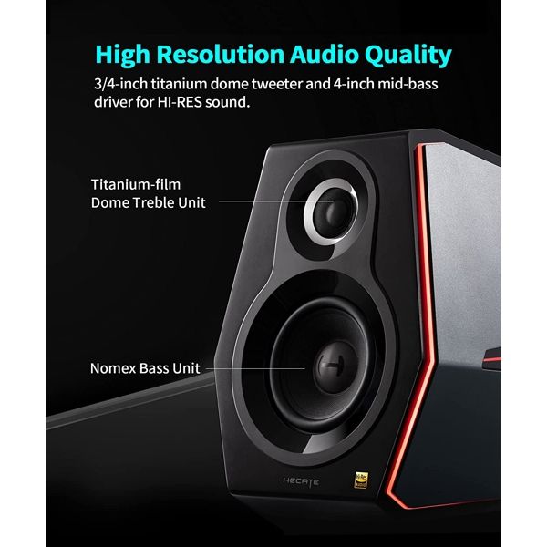 Speaker Edifier G5000, 88W, Bluetooth, AUX, USB, Speaker, Black
