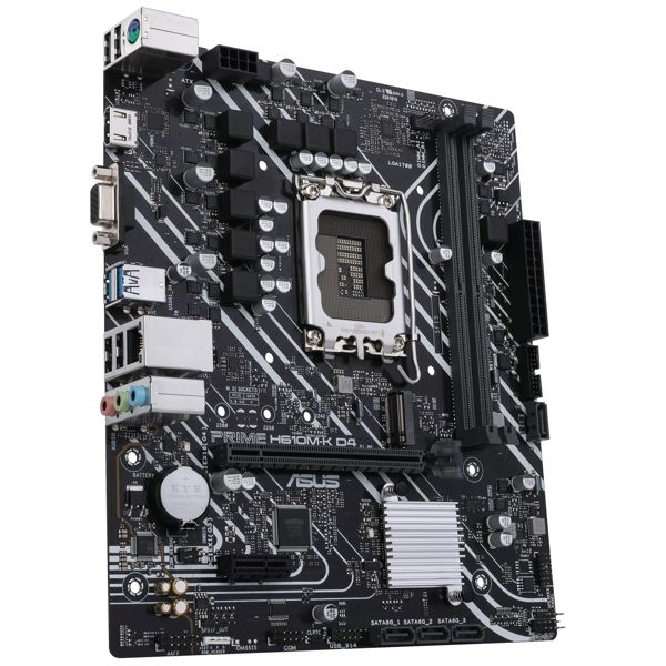 ASUS Motherboard PRIME H610M-K D4 s1700 H610 2xDDR4 M.2 HDMI D-Sub mATX