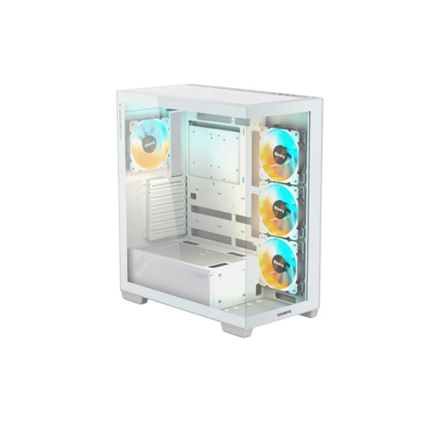 Case: Gigabyte C500 PANORAMIC STEALTH ICE 4x120mm ARGB Fans Mid Tower White - C500PI ST