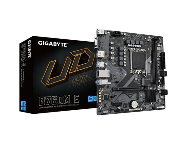 Motherboard: Gigabyte B760M E 1.0 2DDR5 LGA1700 - 9MB76ME5-00-G10