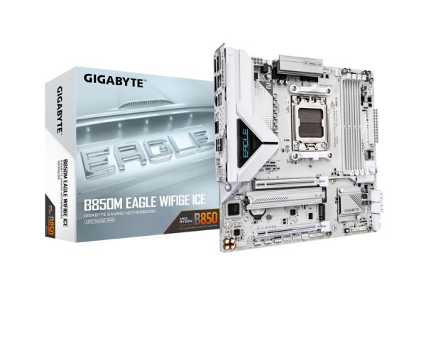 Motherboard: Gigabyte B850M EAGLE WIFI6E ICE 1.0 4DDR5 AM5 - 9MB85ML6E-00-G10