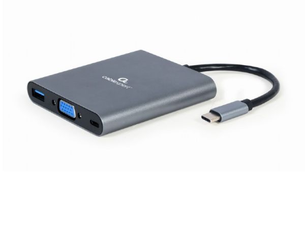 Adapter: Gembird A-CM-COMBO6-01 USB Type-C 6-in-1 multi-port adapter