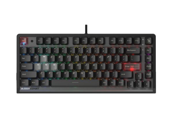 Keyboard: A4Tech Bloody LK70 Light Strike Speed Neon Gaming Keyboard Ash Black
