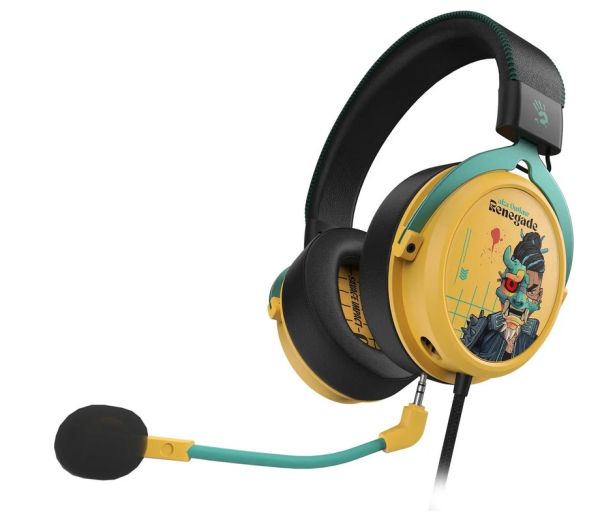 Headphones: A4Tech Bloody M595 Hybridcore Gaming Headset With Mic Renegade Sunset
