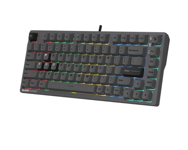 Keyboard: A4Tech Bloody MS76 RGB Magnetic Switch Gaming Mechanical Keyboard Iron Gray