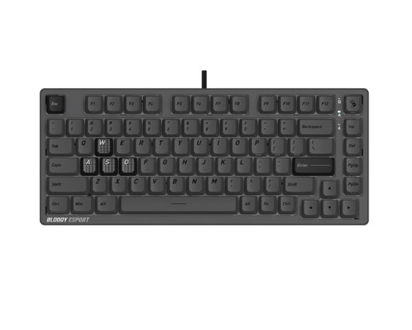 Keyboard: A4Tech Bloody MS76 RGB Magnetic Switch Gaming Mechanical Keyboard Iron Gray
