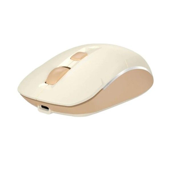 Mouse: A4Tech Fstyler FB26CS Air2 Bluetooth & 2.4G Wireless Mouse Cafe Latte