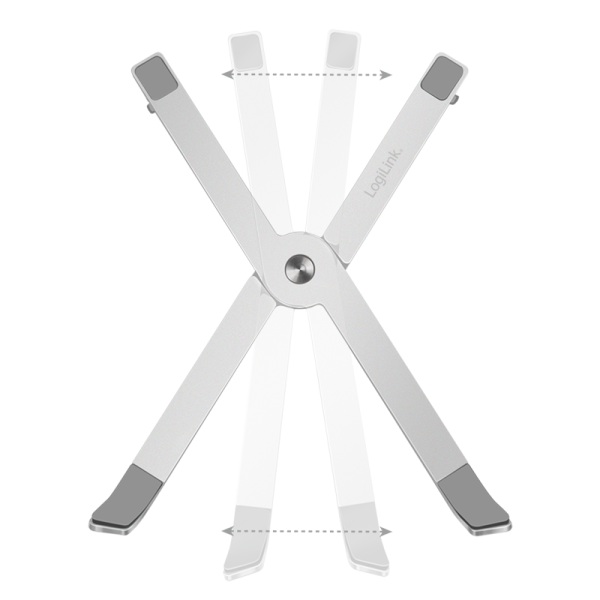 Laptop stand: Logilink AA0166 Foldable laptop/tablet stand 10"-16" aluminum
