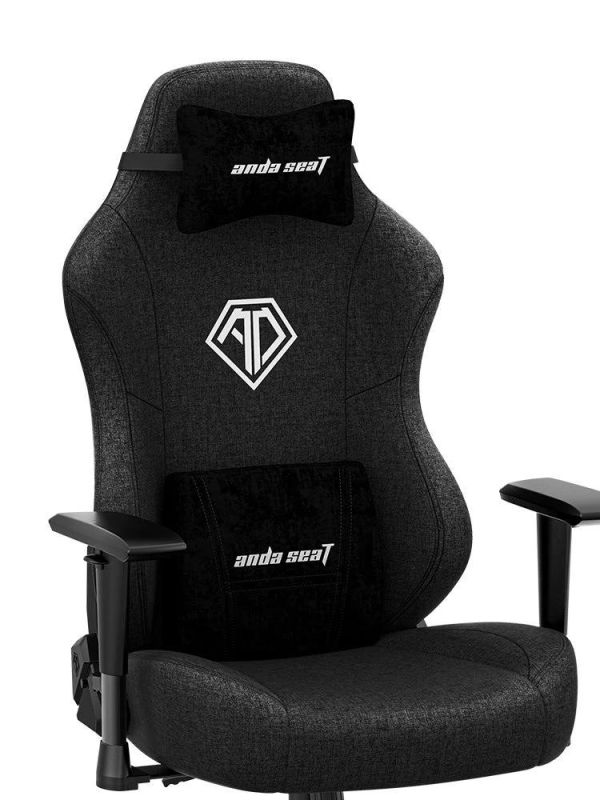 AndaSeat Chair Phantom 3, linen fabric, 1D-Armrests, black