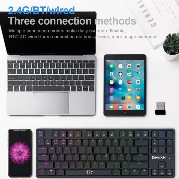 Redragon Anubis Mechanical gaming keyboard, RGB, slim, noiseless