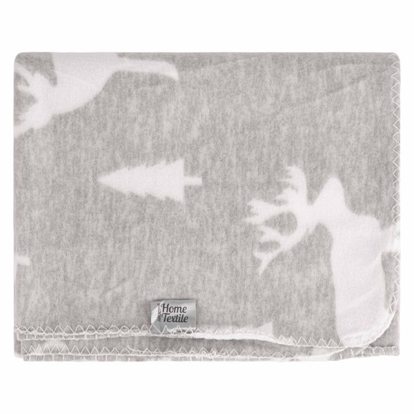 Ardesto Christmas Fleece blanket 130x160cm, 100% polyester, deer