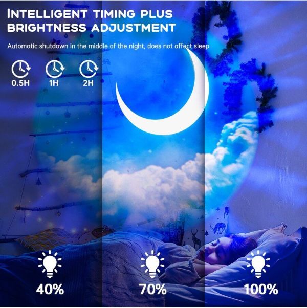 Astronaut Galaxy Projector Lamp Starry Aurora Moon Night Light Projection Music
