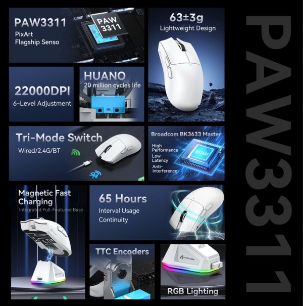 ATTACK SHARK X11 Wireless Gaming Mouse