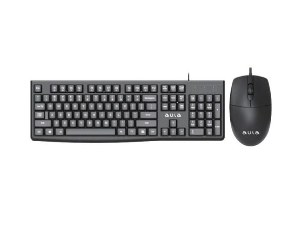 Keyboard-mouse: AULA AC290 Wired Keyboard and Mouse Combo Black
