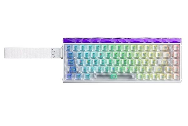 Keyboard: AULA HERO68 RGB Gaming Keyboard White Translucent Keycaps (Silver Magnetic Switch)