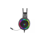 Headphones: AULA S608 RGB Wired Gaming Headset With Adjustable Mic Black