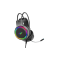 Headphones: AULA S608 RGB Wired Gaming Headset With Adjustable Mic Black