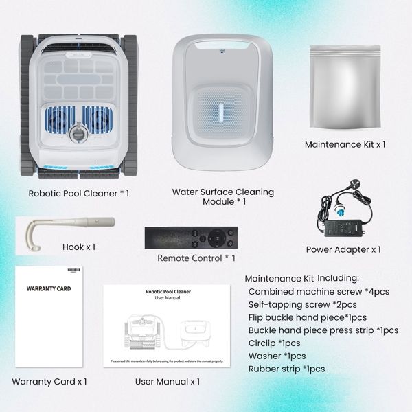 UBTech AIRROBO PC200, Cordless Robotic Pool Cleaner, White