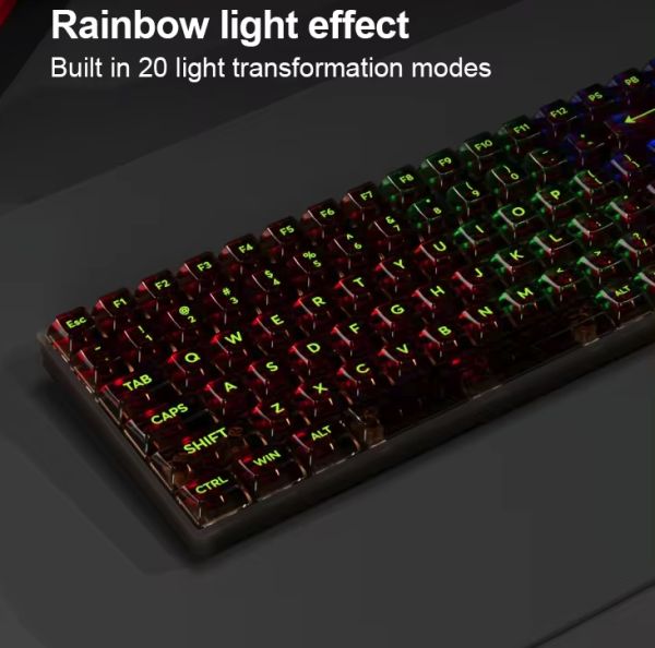 Bajeal Transparent Keyboard Blu switch