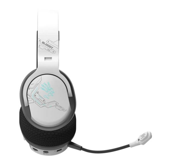 Headphones: A4tech Bloody GR370 Bluetooth Wireless Headset Sports White
