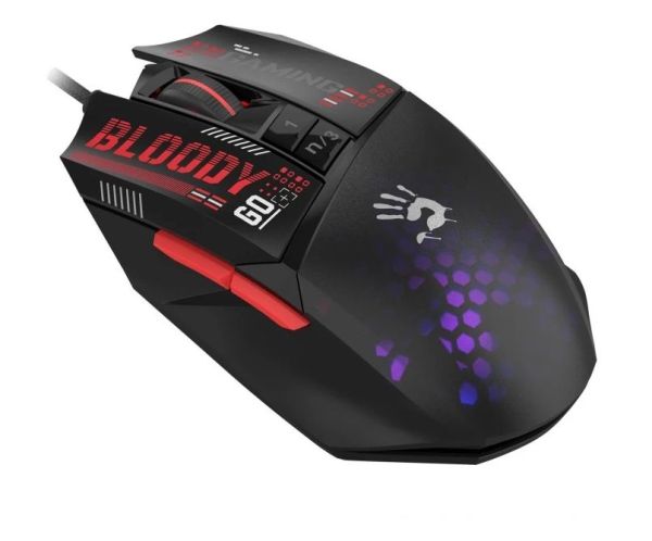 Mouse: A4tech W60 Max Mini Lightweight RGB Gaming Mouse Black