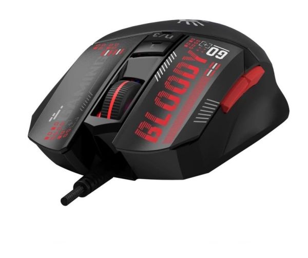 Mouse: A4tech W60 Max Mini Lightweight RGB Gaming Mouse Black