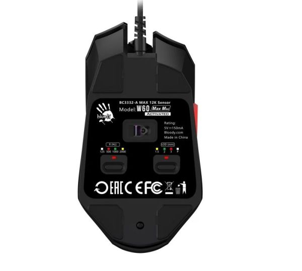 Mouse: A4tech W60 Max Mini Lightweight RGB Gaming Mouse Black