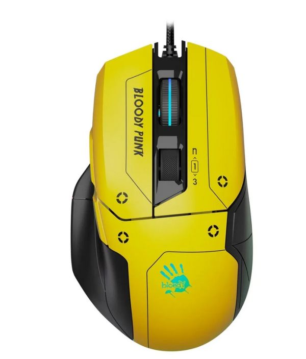 Mouse: A4Tech Bloody W70 Max RGB Gaming Mouse Punk Yellow