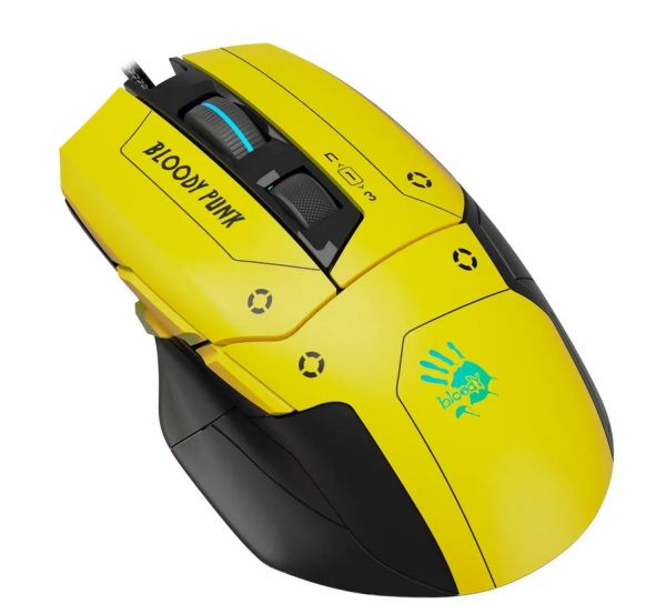 Mouse: A4Tech Bloody W70 Max RGB Gaming Mouse Punk Yellow