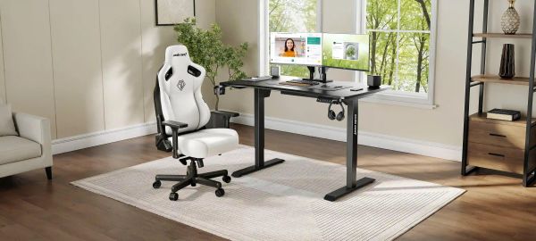 AndaSeat Chair Kaiser 3E, PVC leather, 4D-Armrests, white