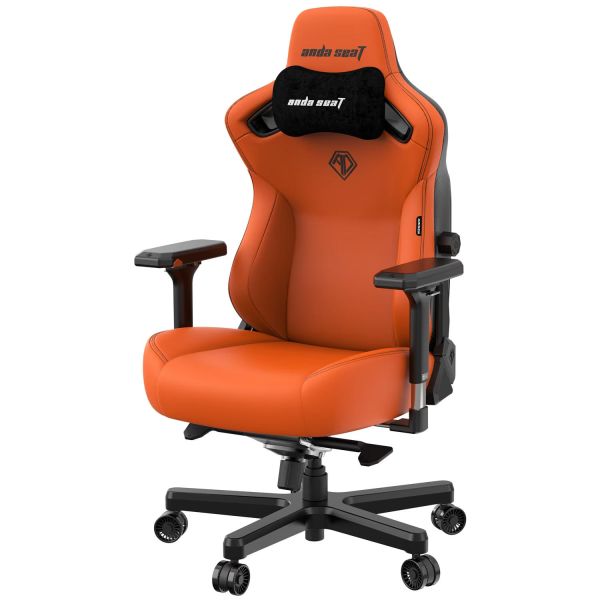 AndaSeat Chair Kaiser 3, PVC leather, 4D-Armrests, orange