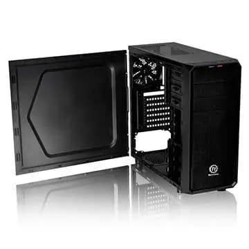 Versa H25, THERMALTAKE, CASE, Black, ATX, 1x120mm Fan, AIO 120mm, air 155mm, GPU 315mm, 3x3.5", USB 3.0x1, USB 2.0x1, Audio+