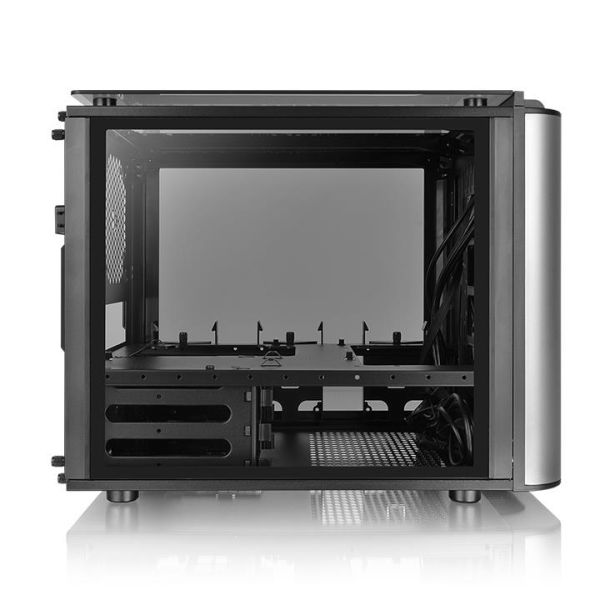Level 20 VT, THERMALTAKE, CASE, Black, mATX, 1x200mm Fan, AIO 240mm, air 185mm, GPU 350mm, 3x3.5”, USB 3.0x2, USB 2.0x2, Aud
