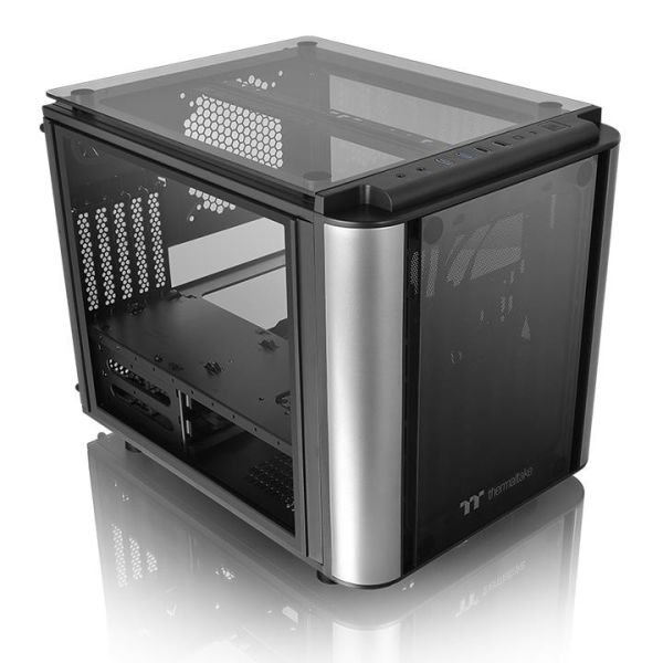 Level 20 VT, THERMALTAKE, CASE, Black, mATX, 1x200mm Fan, AIO 240mm, air 185mm, GPU 350mm, 3x3.5”, USB 3.0x2, USB 2.0x2, Aud