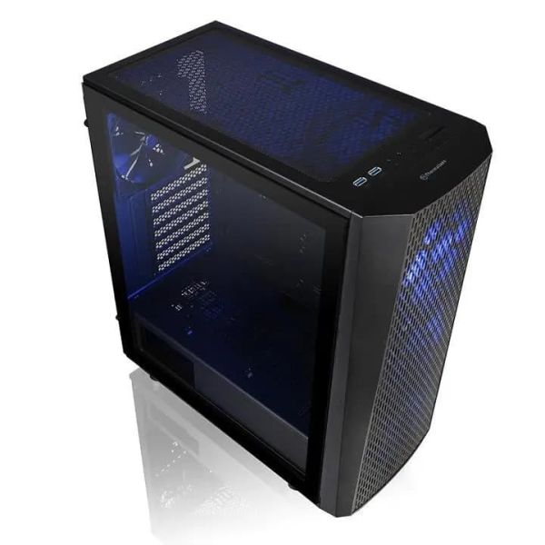 Versa J24 TG RGB, THERMALTAKE, CASE, Black, ATX, 4x120mm Fans, AIO 360mm, air 160mm, GPU 330mm, 2x3.5", USB 3.0x2, Audio+mic