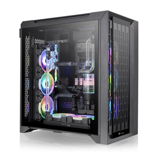 CTE C700 TG ARGB, THERMALTAKE, CASE, Black, E-ATX, 140mmx3 Fans, AIO 420mm, air 190mm, GPU 410mm, 7x3.5", Type-C, USB 3.0x2,