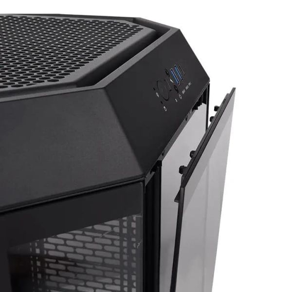 The Tower 300, THERMALTAKE, CASE, Black, mATX, 2x140mm Fans, AIO 420mm, air 210mm, GPU 400mm, 3x3.5”, Type-C, USB 3.0x2, Aud