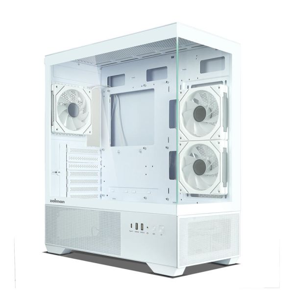 Zalman PC case Chronix V2 without PSU, 1xUSB3.0, 1xUSB2.0, 1x Type C, 2x120mm ARGB Reverse,  4x120mm ARGB, VGA 410mm, LCS ready, TG Side/Front Panel, ATX, white