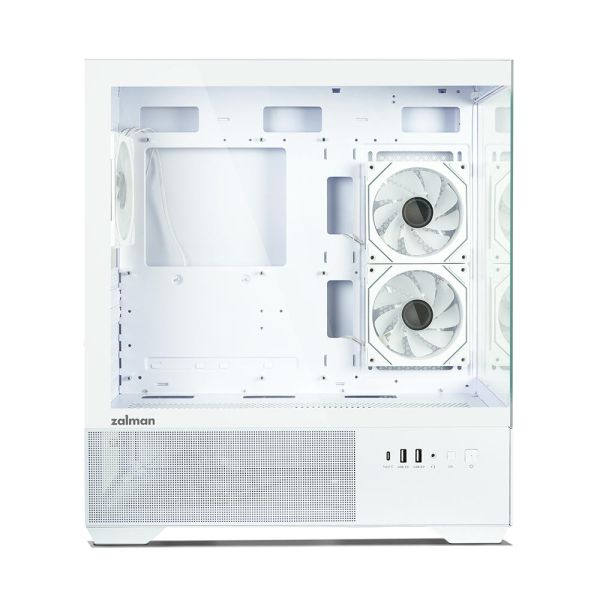 Zalman PC case Chronix V2 without PSU, 1xUSB3.0, 1xUSB2.0, 1x Type C, 2x120mm ARGB Reverse,  4x120mm ARGB, VGA 410mm, LCS ready, TG Side/Front Panel, ATX, white