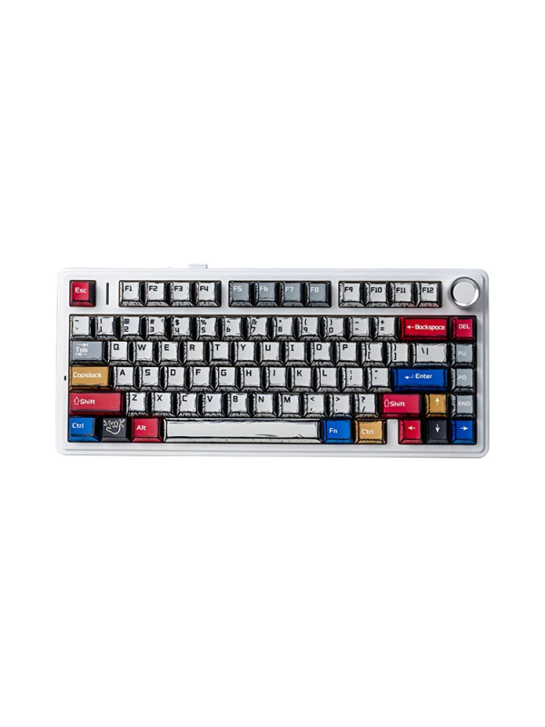 Keyboard: AULA F75 Wireless Mechanical Keyboard Comics Keycap (Reaper Switch)