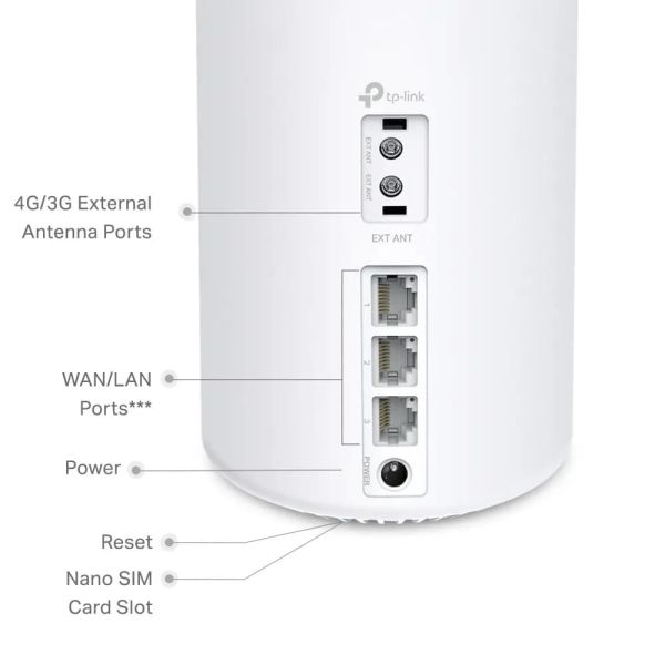 TP-Link, Deco X10-4G(1-pack), 4G + AX1500 Whole Home Mesh Wi-Fi 6 System