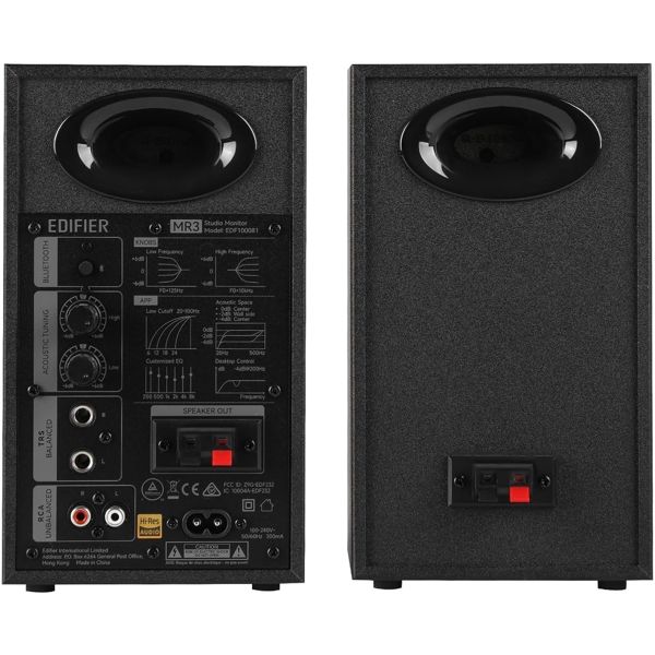 Speaker Edifier MR3, 36W, TRS, RCA, AUX, Bluetooth, Powered Studio Monitor Speakers, Black