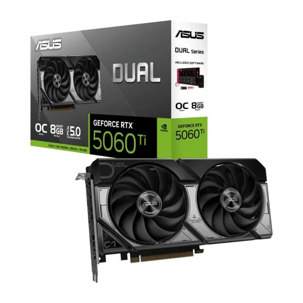 ASUS Graphic Card GeForce RTX 5060 Ti 8GB GDDR7 OC DUAL-RTX5060TI-O8G