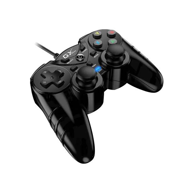 MaxFire GX-17UV, Genius USB Game Controller for PC Dual motor for real vibration effects- 4 way D-pad, 4 shortcuts buttons