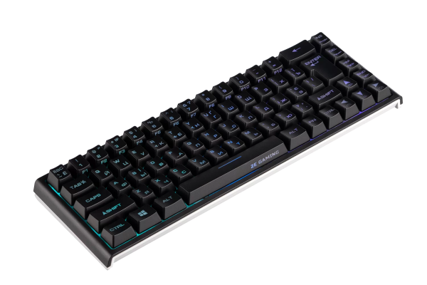 2E GAMING Membrane keyboard KG350 68key, USB-A, EN/UA/RU, RGB, black