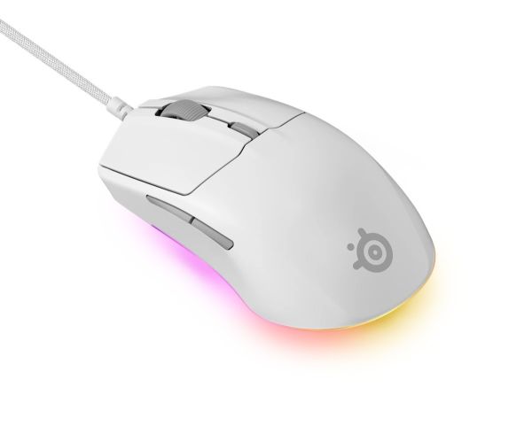 SteelSeries Mouse Rival 3 Gen 2, RGB, USB-A, white