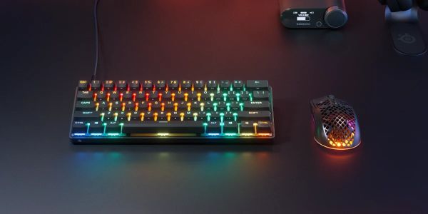 SteelSeries Keyboard mechanical Apex Pro Mini Gen 3, 75key, OmniPoint 3.0 Adjustable HyperMagnetic Switches, USB-A, EN, RGB, black